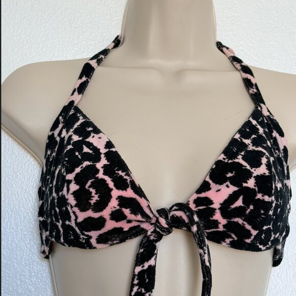 Agent Provocateur Other - Agent Provocateur Tabby Bikini Bra Terry Pink Black Leopard Size 4